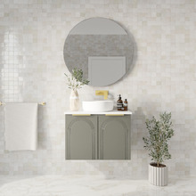 Arco 750mm Wall Hung Single Vanity with Solid Surface Countertop